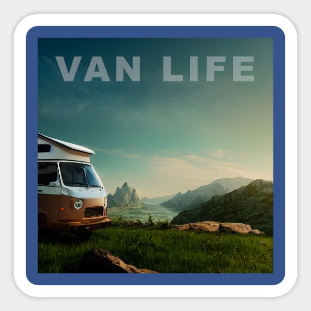 Van Life Camper RV Outdoors in Nature Sticker by Grassroots Green